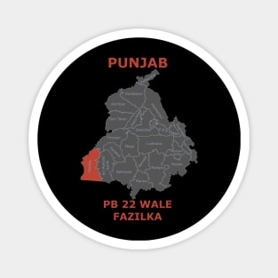 PB 22 Wale Fazilka Magnet